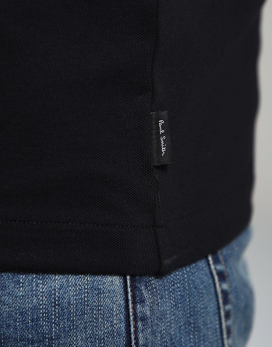 Paul Smith Regular Fit Long Sleeve Zip Polo Shirt 79 Black