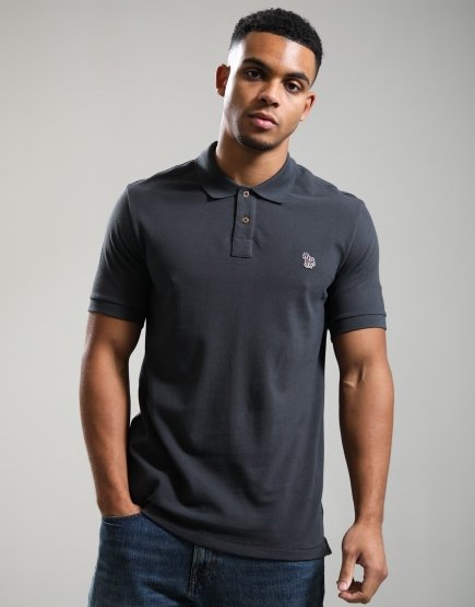Paul Smith Regular Fit Polo Shirt Zebra 76 Slate