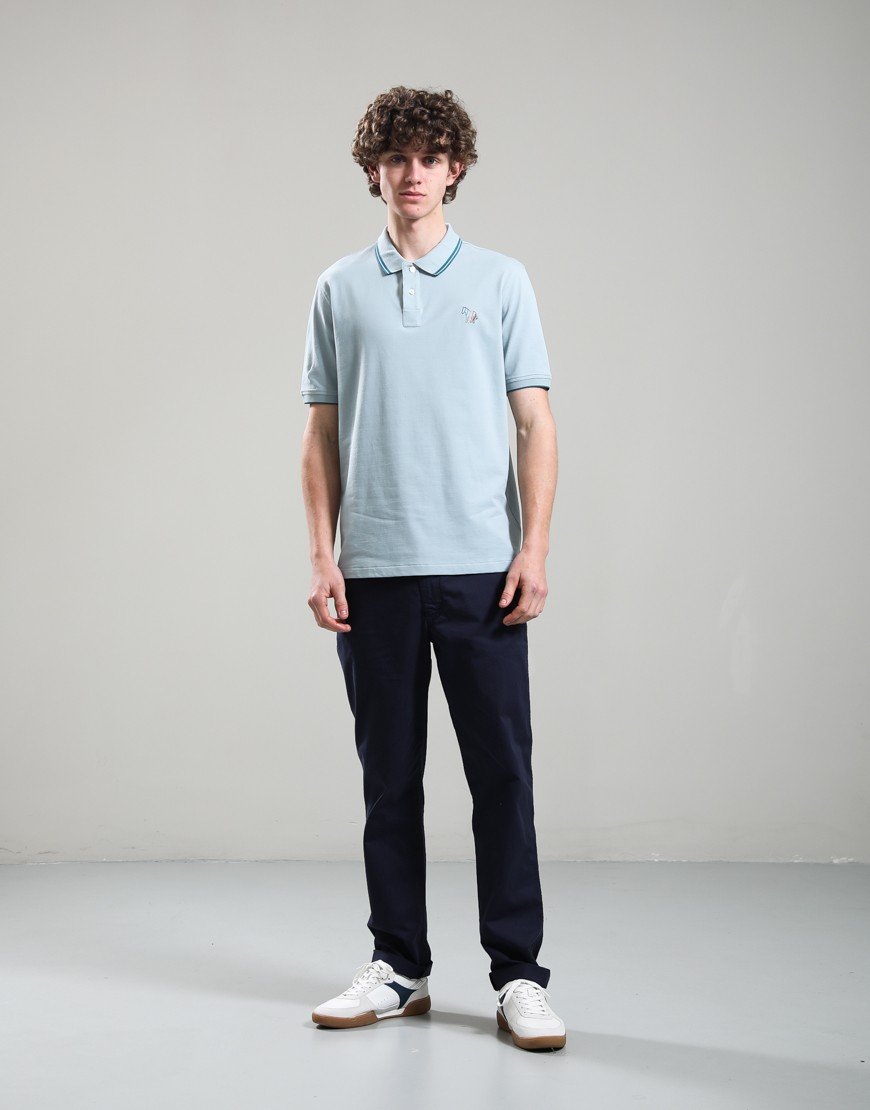 Paul Smith Regular Fit Tipped Polo Shirt Light Blue