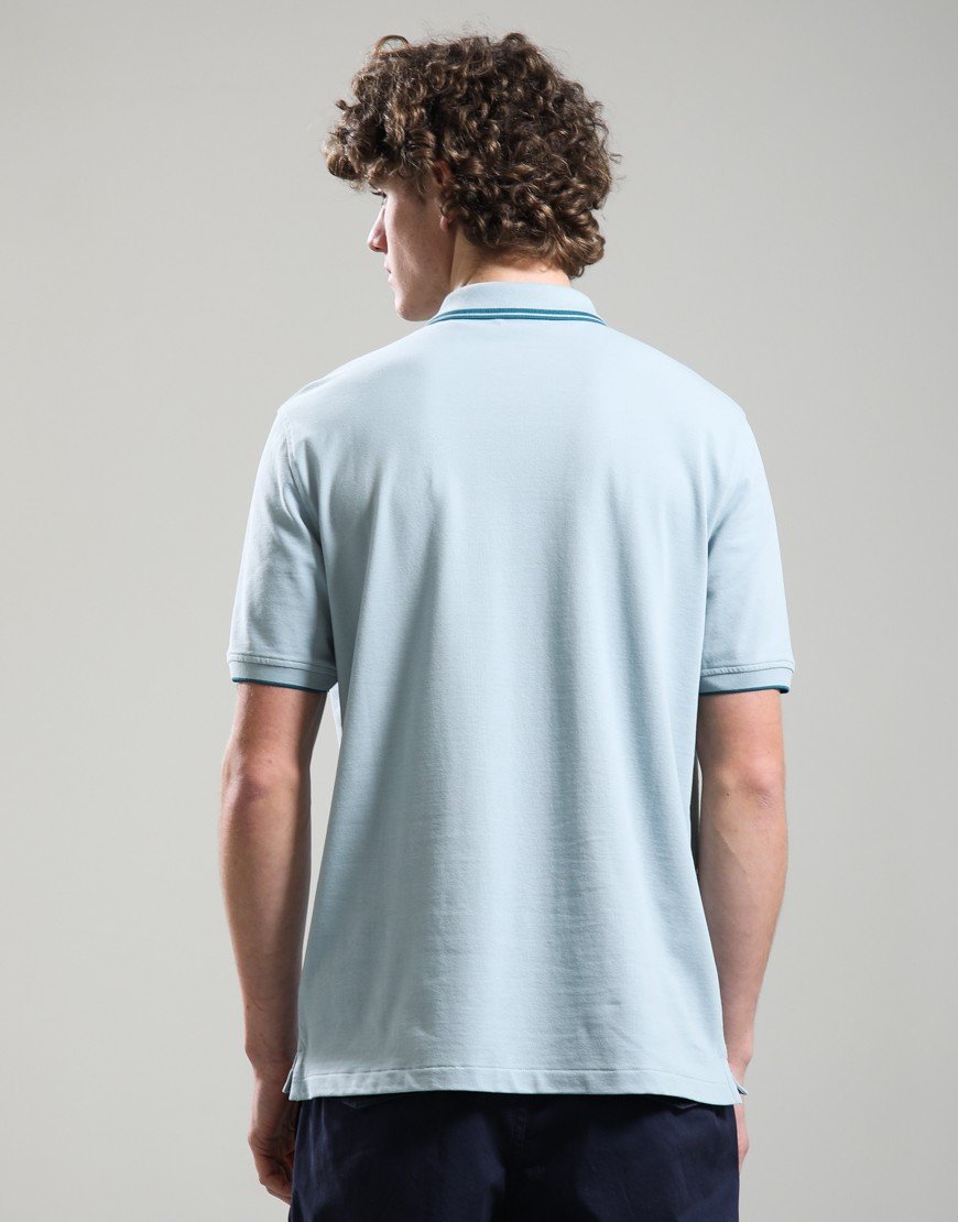 Paul Smith Regular Fit Tipped Polo Shirt Light Blue