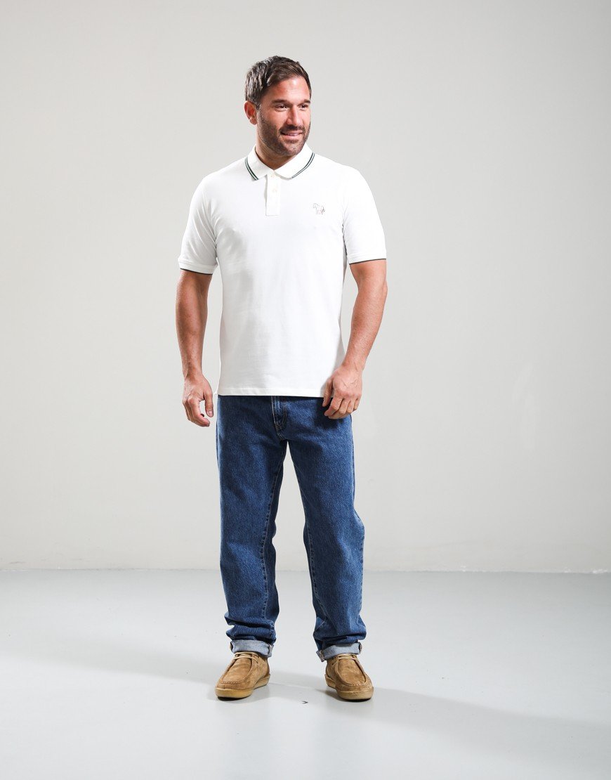 Paul Smith Regular Fit Tipped Polo Shirt Off White