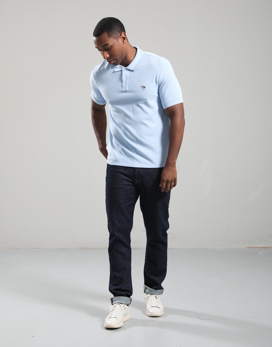 Paul Smith Regular Fit Zebra Polo Shirt 41E Light Blue