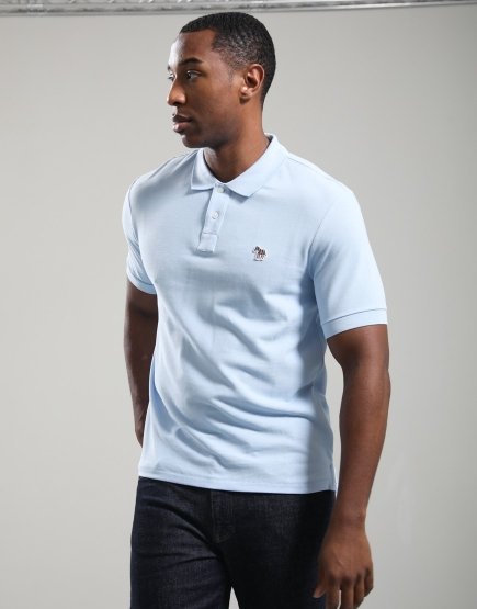 Paul Smith Regular Fit Zebra Polo Shirt 41E Light Blue
