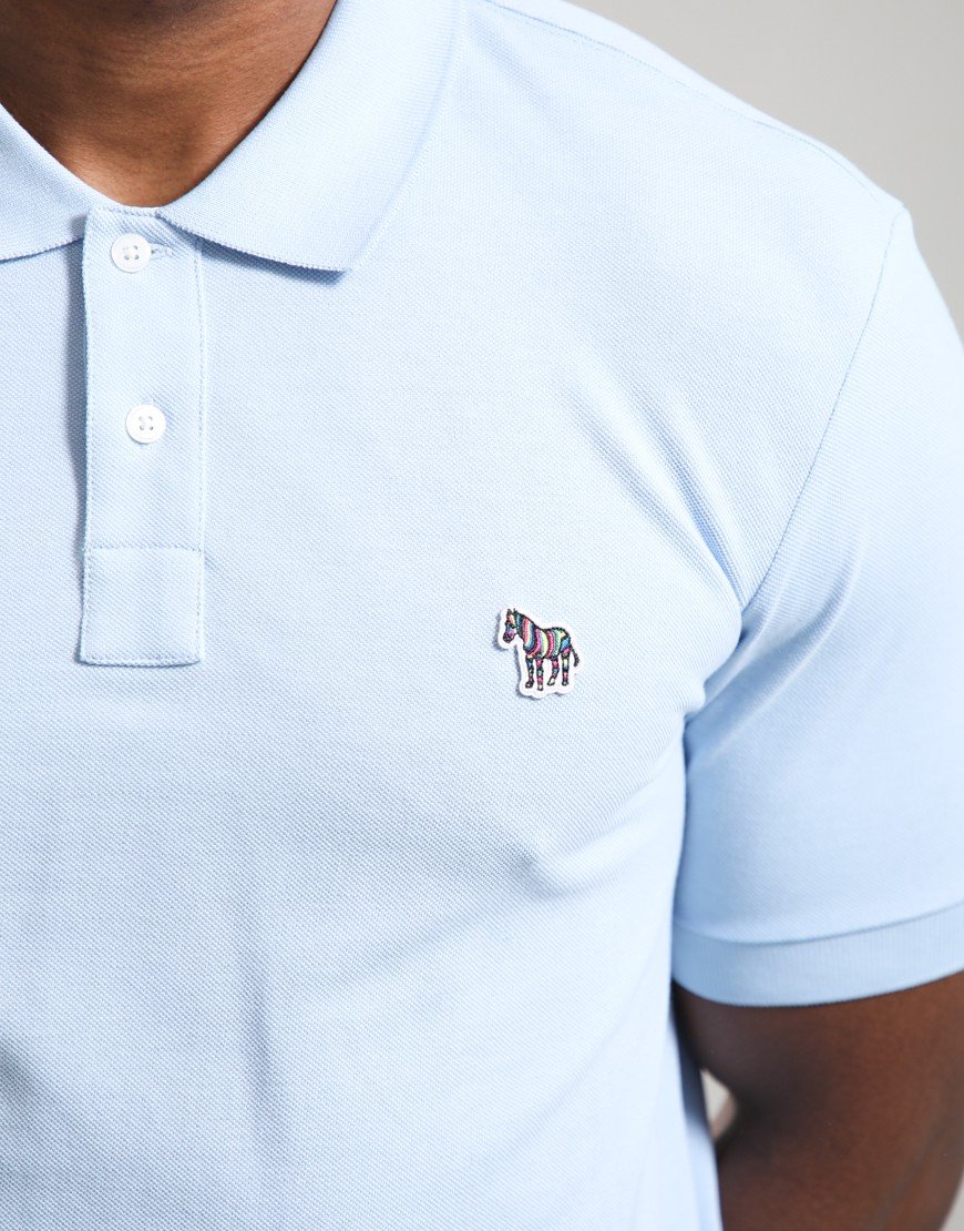 Paul Smith Regular Fit Zebra Polo Shirt 41E Light Blue