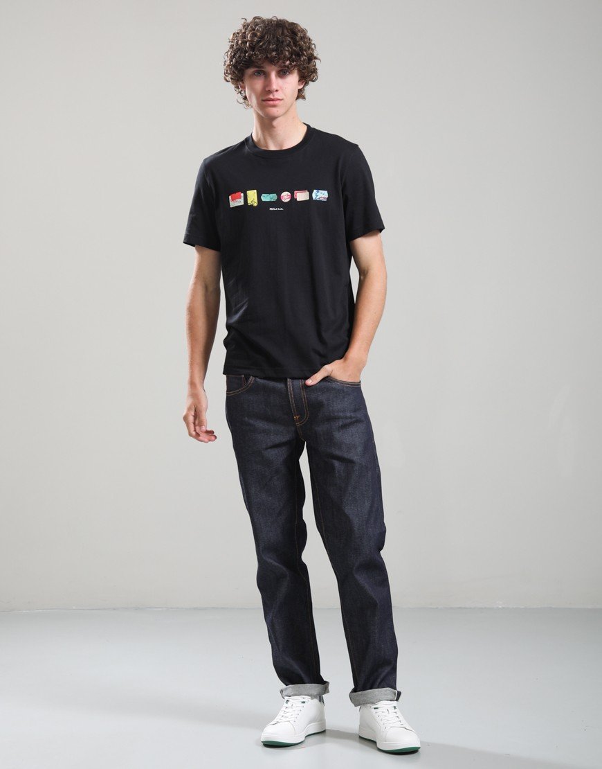 Paul Smith Regular Fit In A Row T-Shirt Black