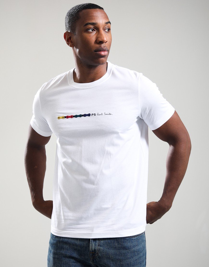 Paul Smith Chain Regular Fit T Shirt 01 White
