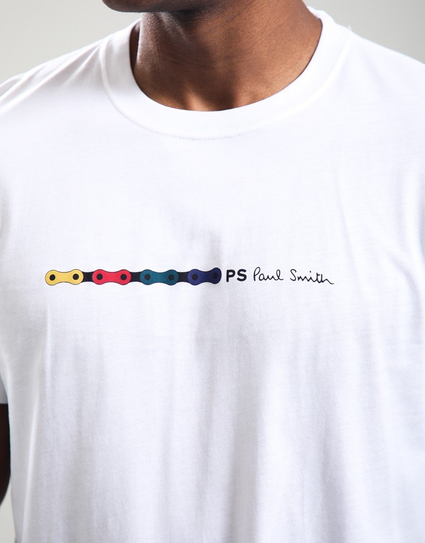Paul Smith Chain Regular Fit T Shirt 01 White