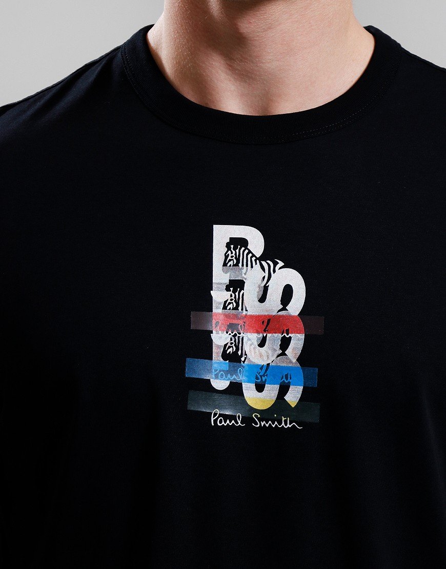 Paul Smith Regular Fit PS Zebra T Shirt Black