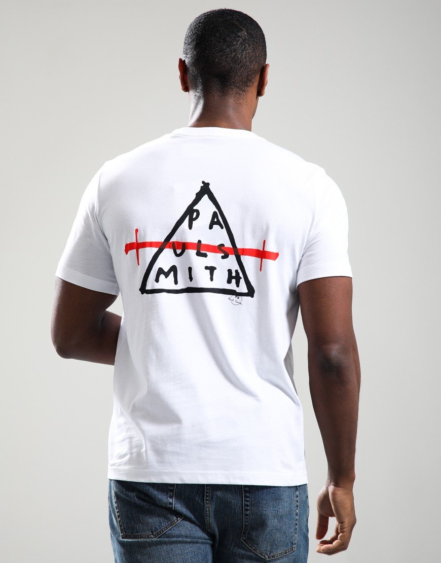 Paul Smith Triangle Regular Fit T Shirt 01 White