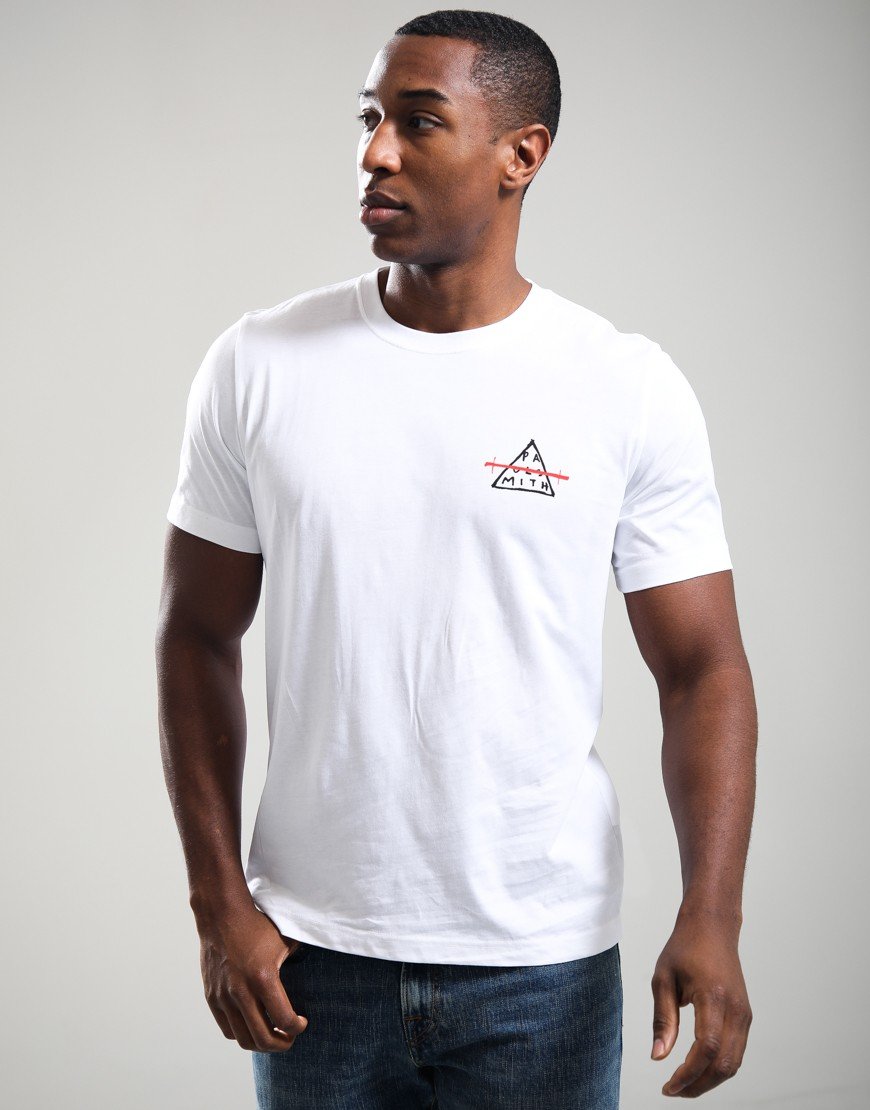 Paul Smith Triangle Regular Fit T Shirt 01 White