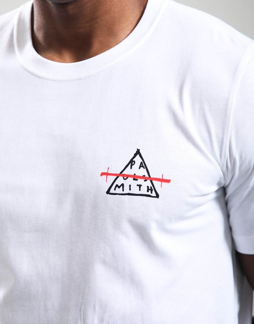 Paul Smith Triangle Regular Fit T Shirt 01 White