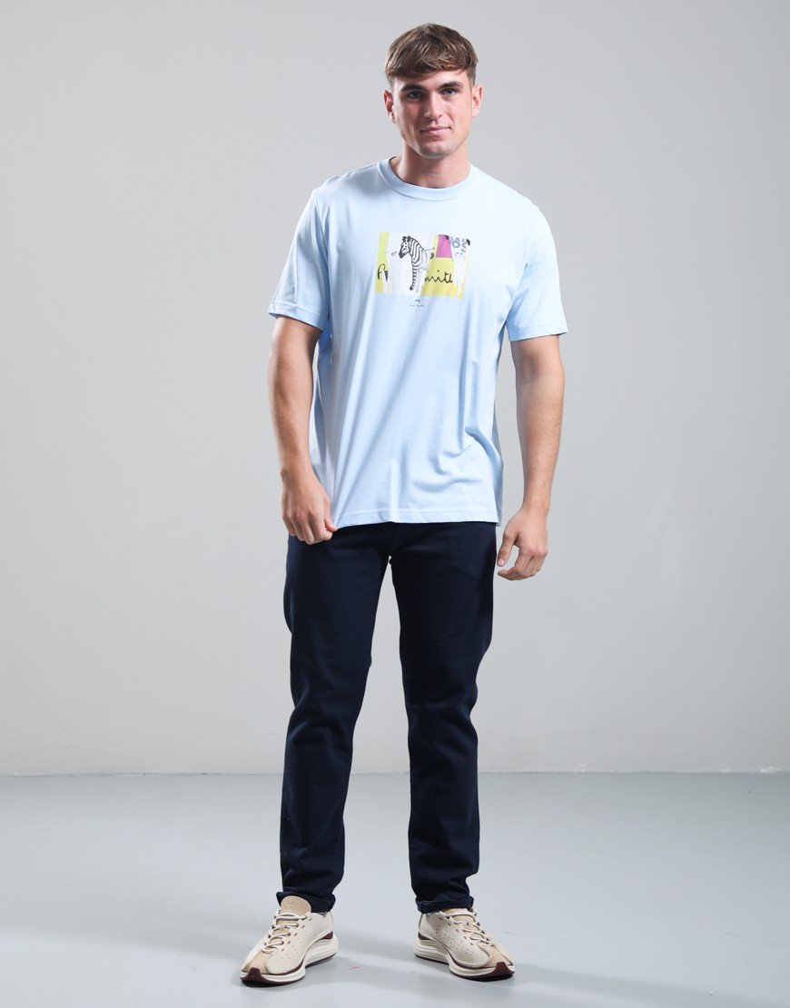 Paul Smith Regular Fit Zebra T-Shirt Blue