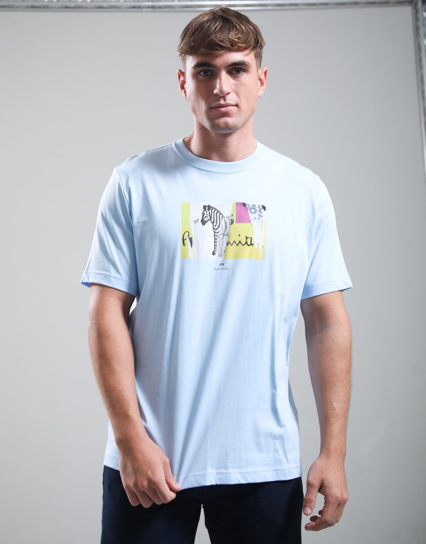 Paul Smith Regular Fit Zebra T-Shirt Blue