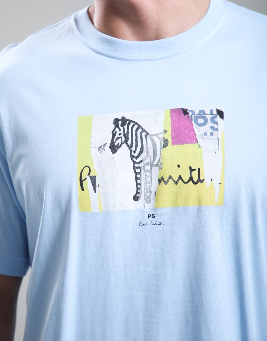 Paul Smith Regular Fit Zebra T-Shirt Blue