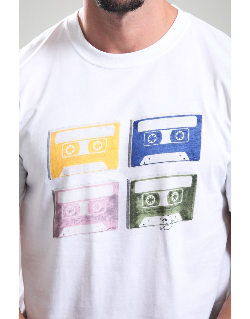 Paul Smith Tapes Regular Fit T-Shirt 01 White