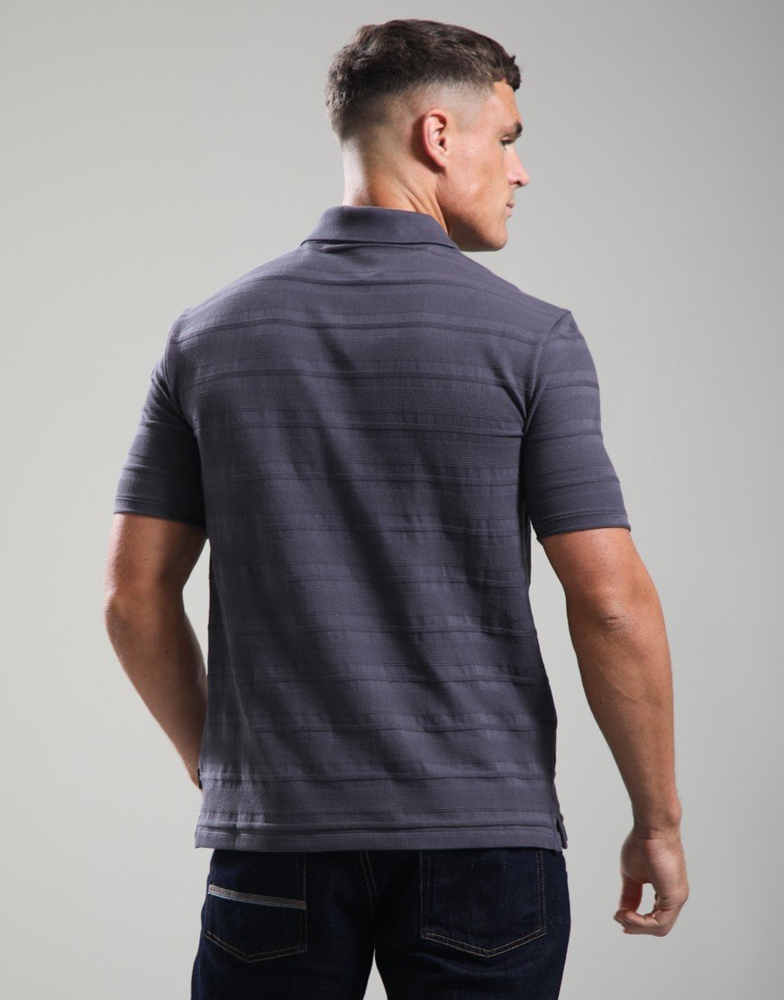 Paul Smith Regular Fit Zip Polo Shirt Grey