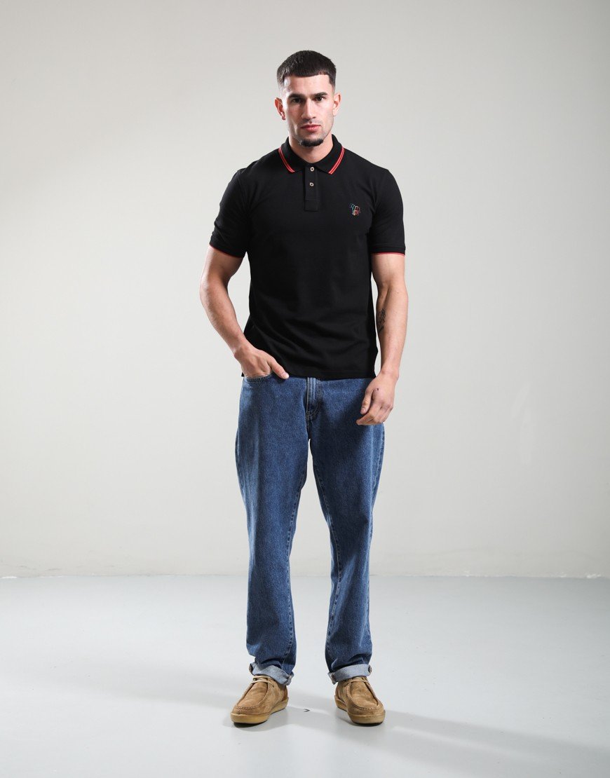 Paul Smith Regular Fit Tipped Polo Shirt 79 Black