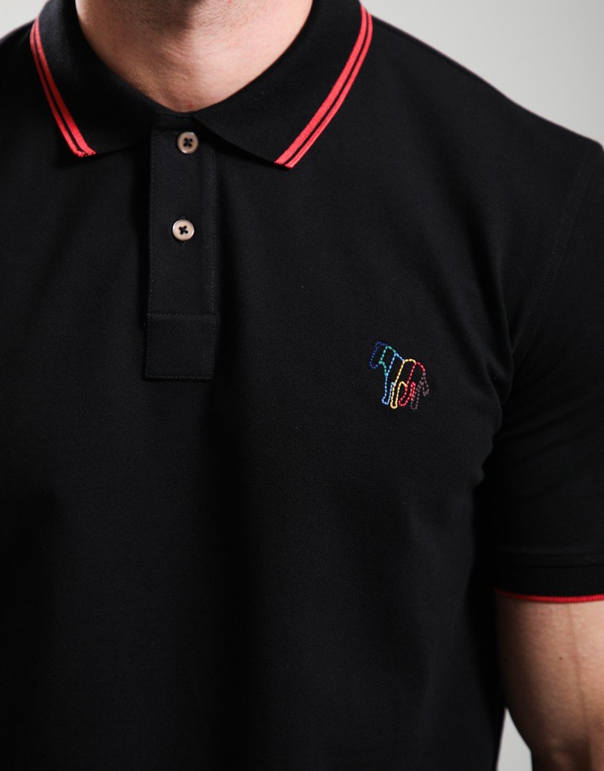 Paul Smith Regular Fit Tipped Polo Shirt 79 Black