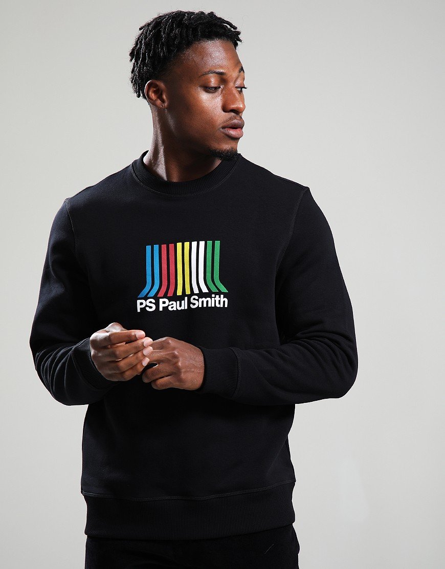 Paul Smith Regular Fit Ps Stripe Crew Sweat 79 Black
