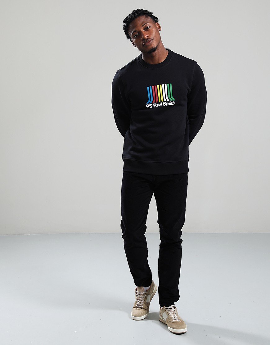 Paul Smith Regular Fit Ps Stripe Crew Sweat 79 Black
