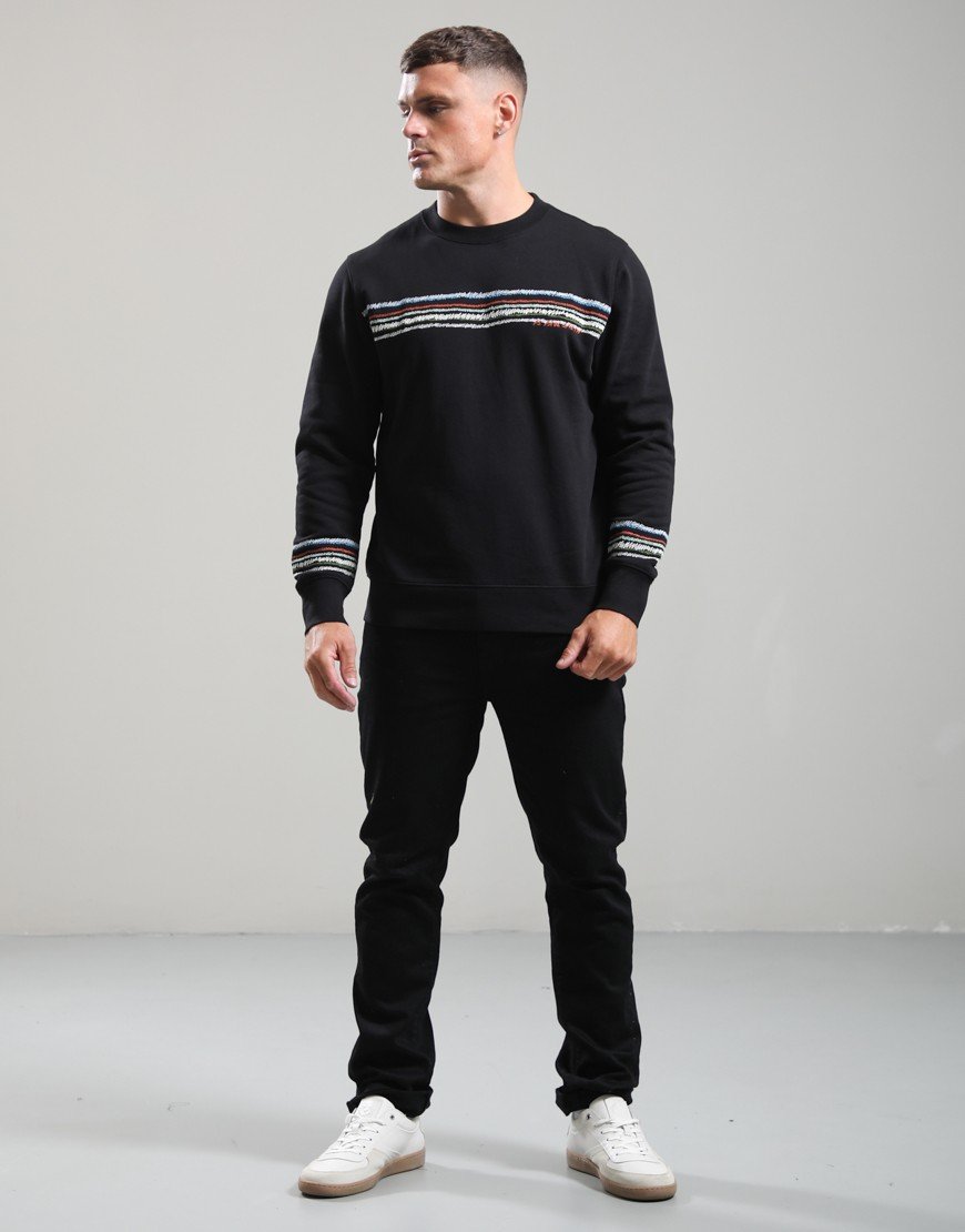Paul Smith Regular Fit Stripe Sweatshirt 79 Black