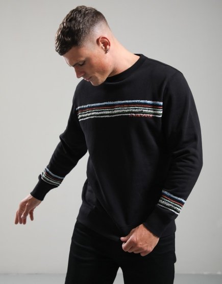 Paul Smith Regular Fit Stripe Sweatshirt 79 Black