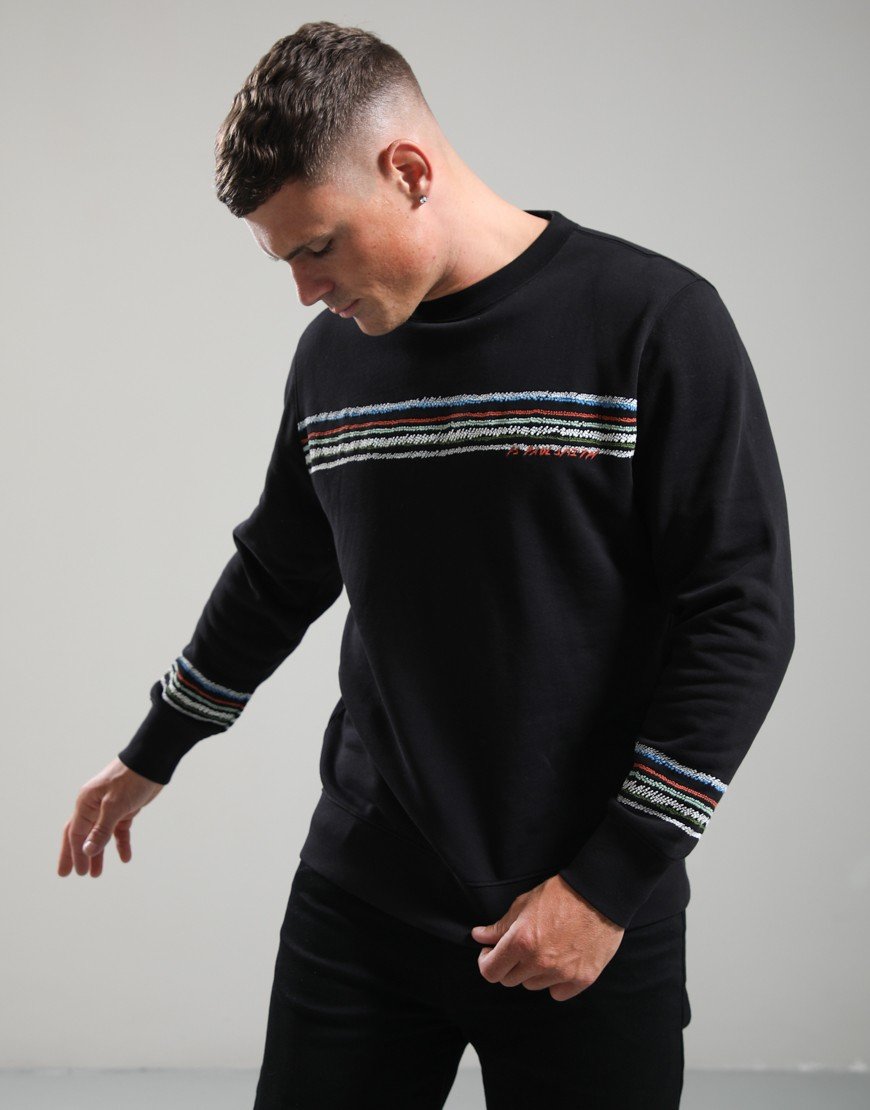 Paul Smith Regular Fit Stripe Sweatshirt 79 Black