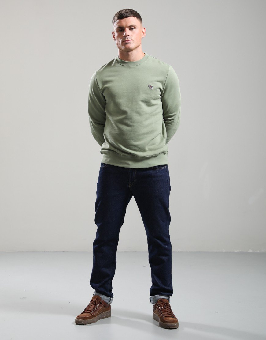Paul Smith Zebra Logo Sweatshirt 34C Greyish Green