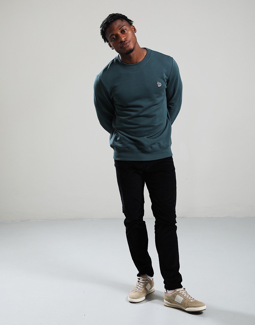 Paul Smith Regular Fit Sweat Zebra 37C Petrol Green