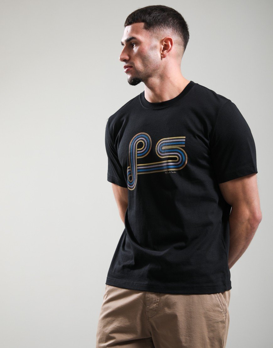 Paul Smith Swirly PS Regular Fit T Shirt Black