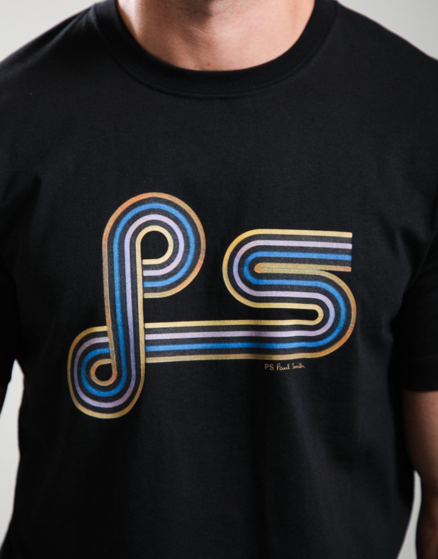 Paul Smith Swirly PS Regular Fit T Shirt Black