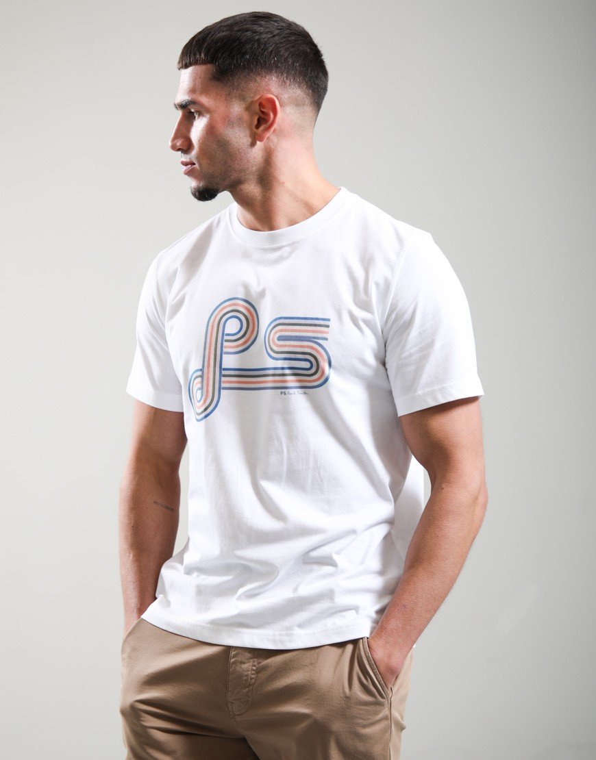 Paul Smith Swirly PS Regular Fit T-Shirt White
