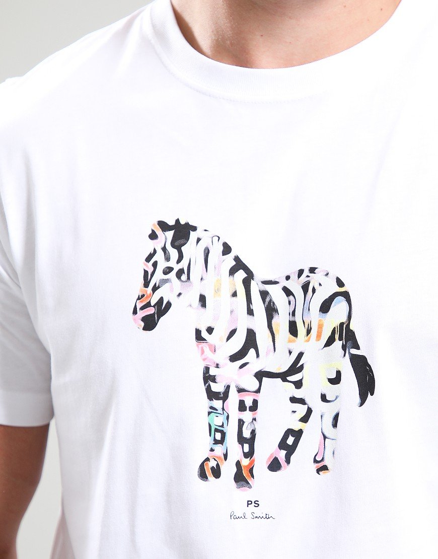 Paul Smith Zebra Large Regular Fit T Shirt 01 White