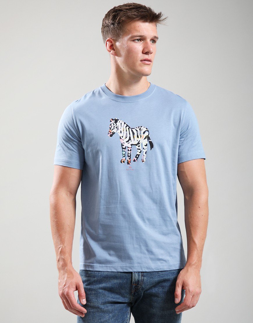 Paul Smith Zebra Large Regular Fit T-Shirt 43D Greyish Blue