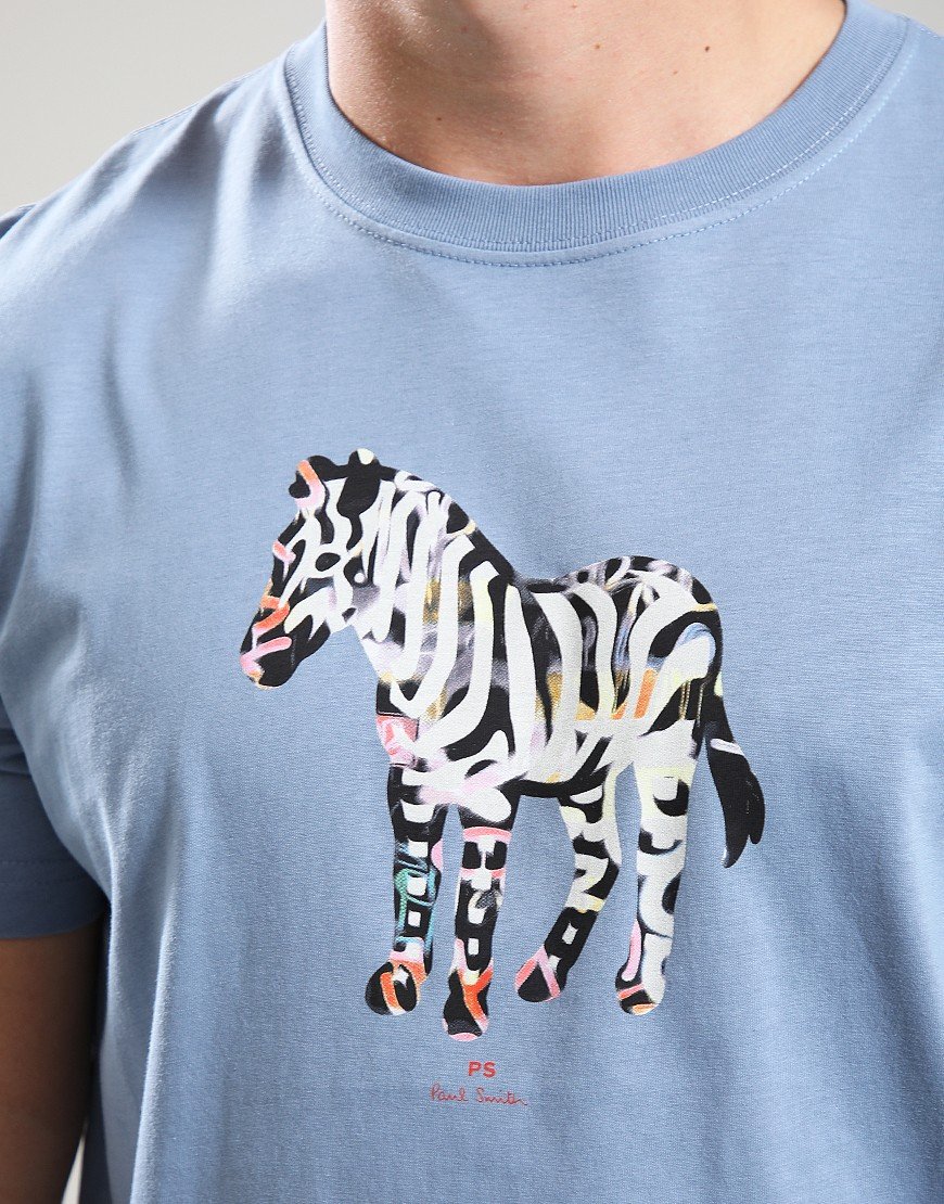 Paul Smith Zebra Large Regular Fit T-Shirt 43D Greyish Blue