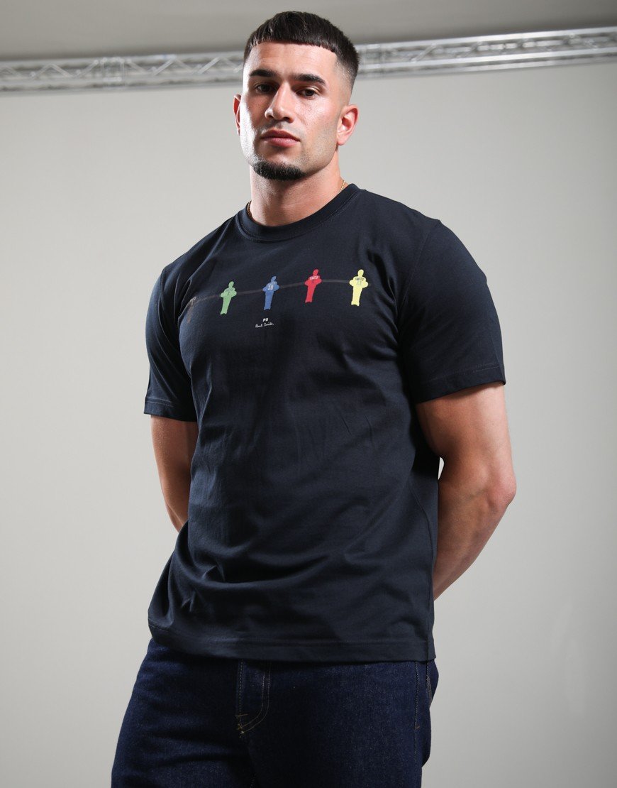 Paul Smith Table Football T-Shirt 49 Dark Navy