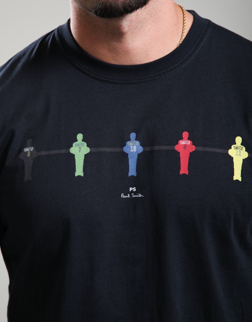 Paul Smith Table Football T-Shirt 49 Dark Navy