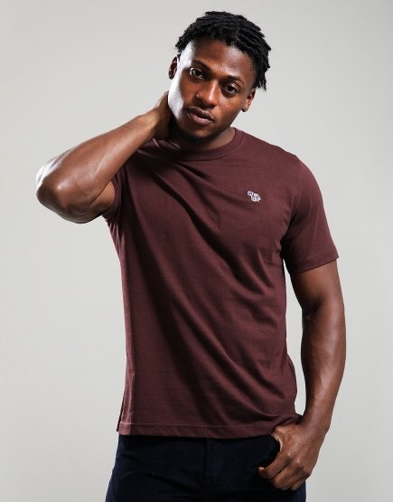 Paul Smith Regular Fit Zebra T-Shirt 29B Dark Red