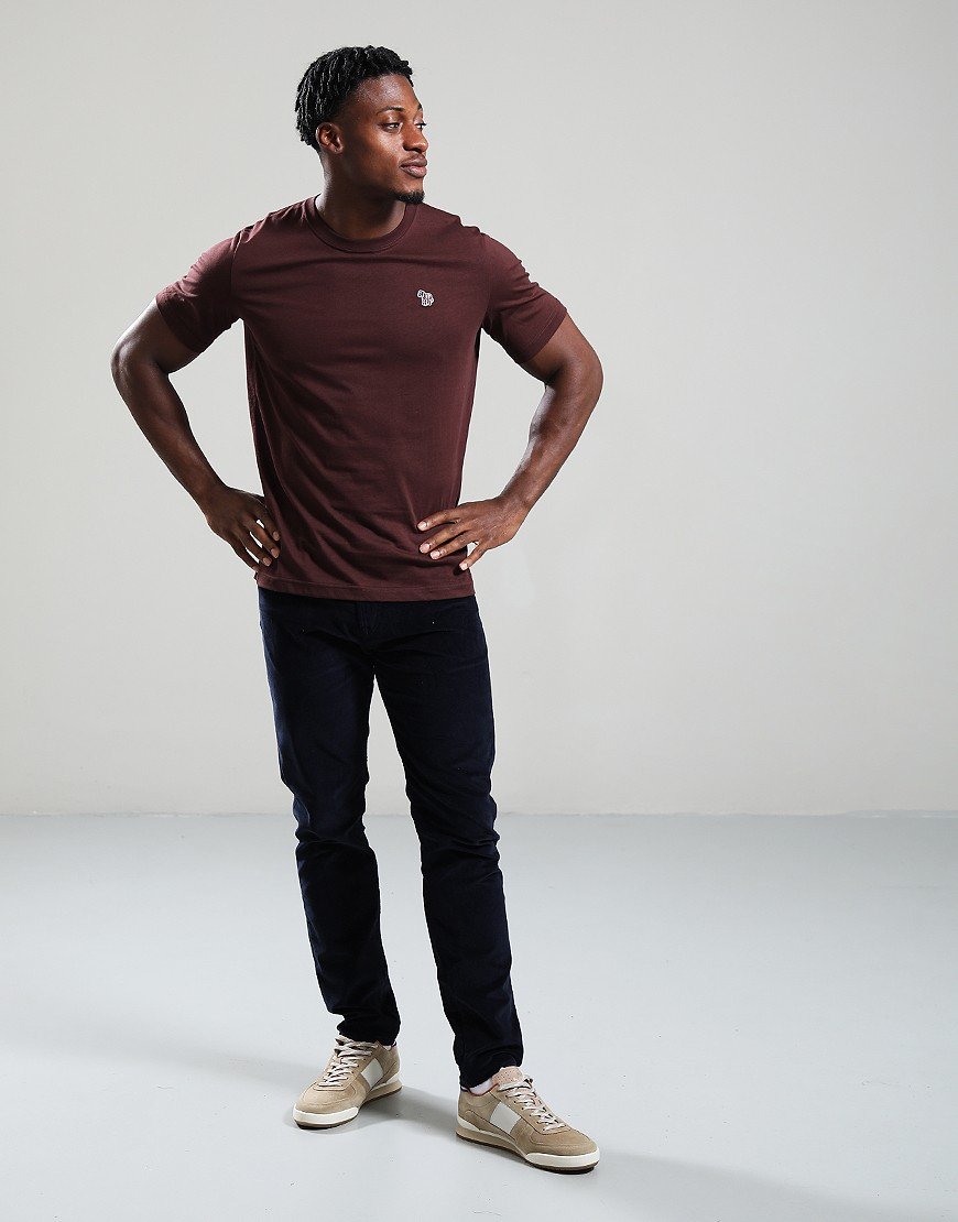 Paul Smith Regular Fit Zebra T-Shirt 29B Dark Red