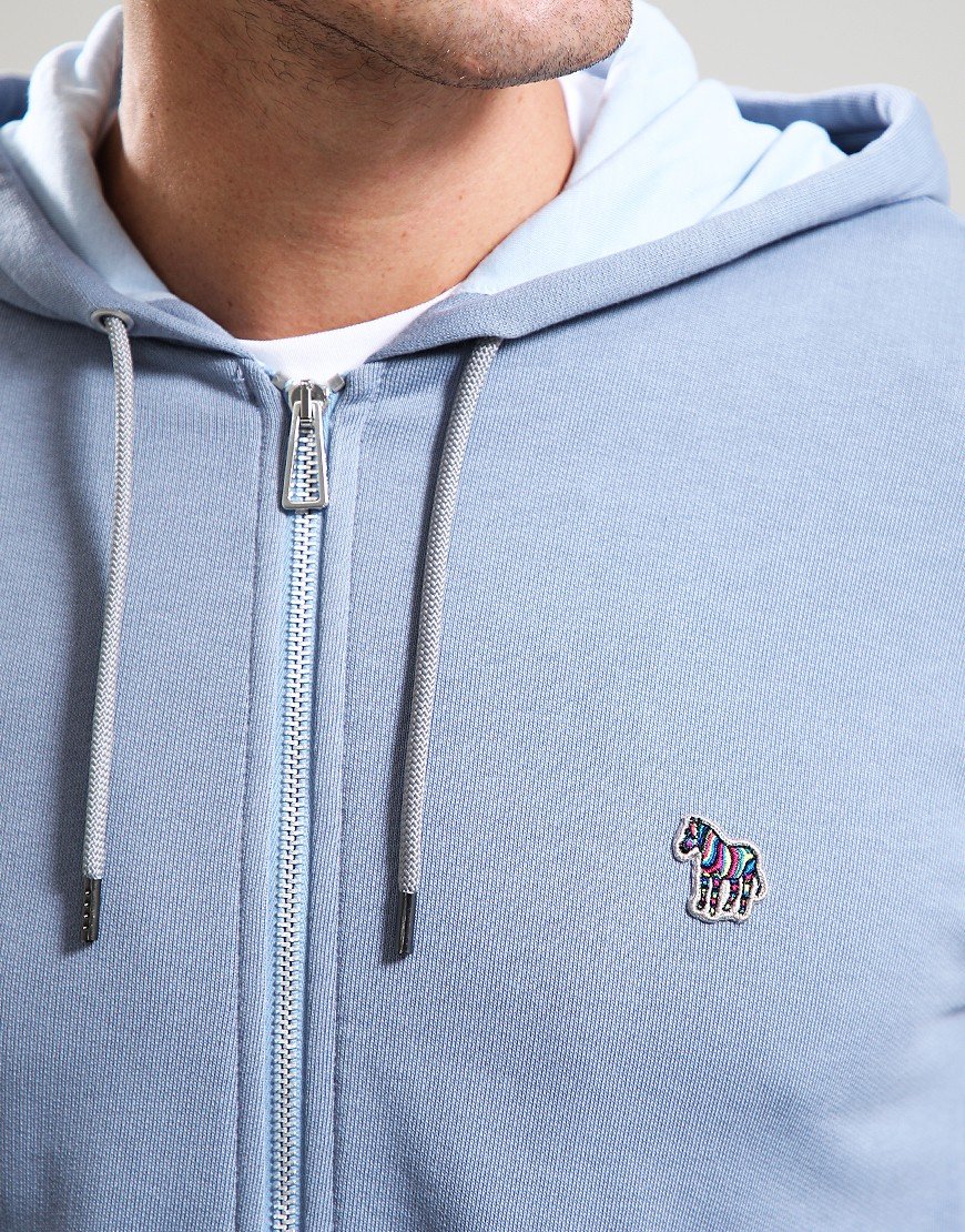 Paul Smith Zip Front Zebra Hoodie 43G Greyish Blue