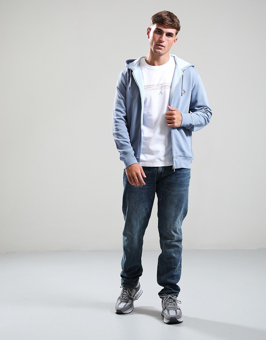 Paul Smith Zip Front Zebra Hoodie 43G Greyish Blue