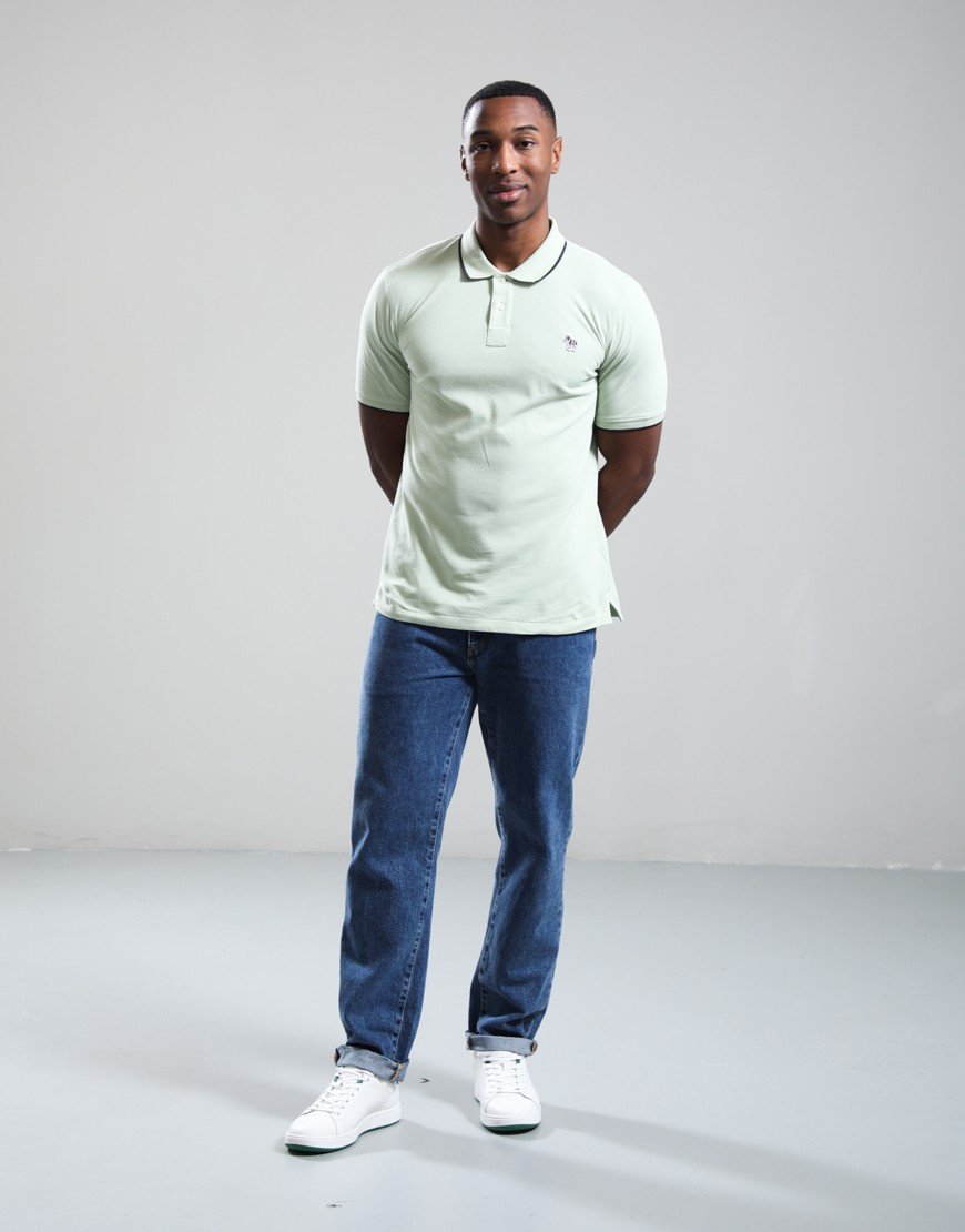Paul Smith Regular Fit Zebra Polo Shirt Pastel Green