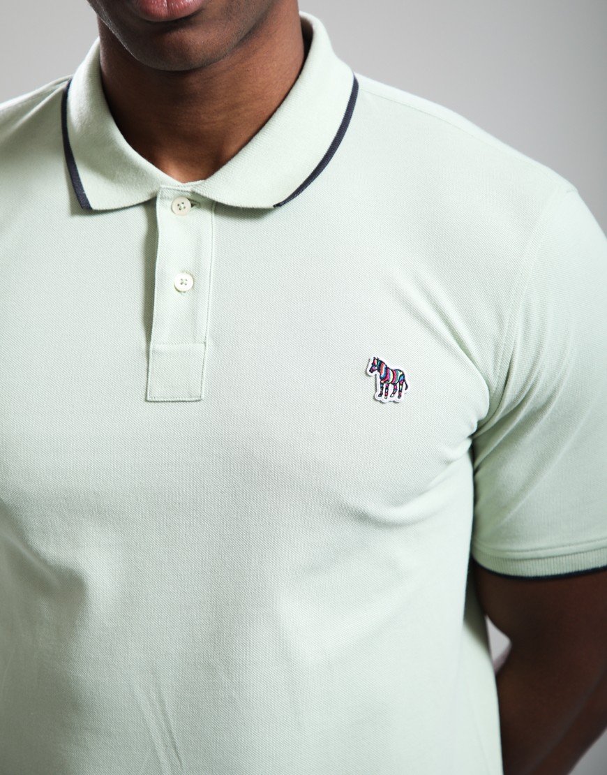 Paul Smith Regular Fit Zebra Polo Shirt Pastel Green
