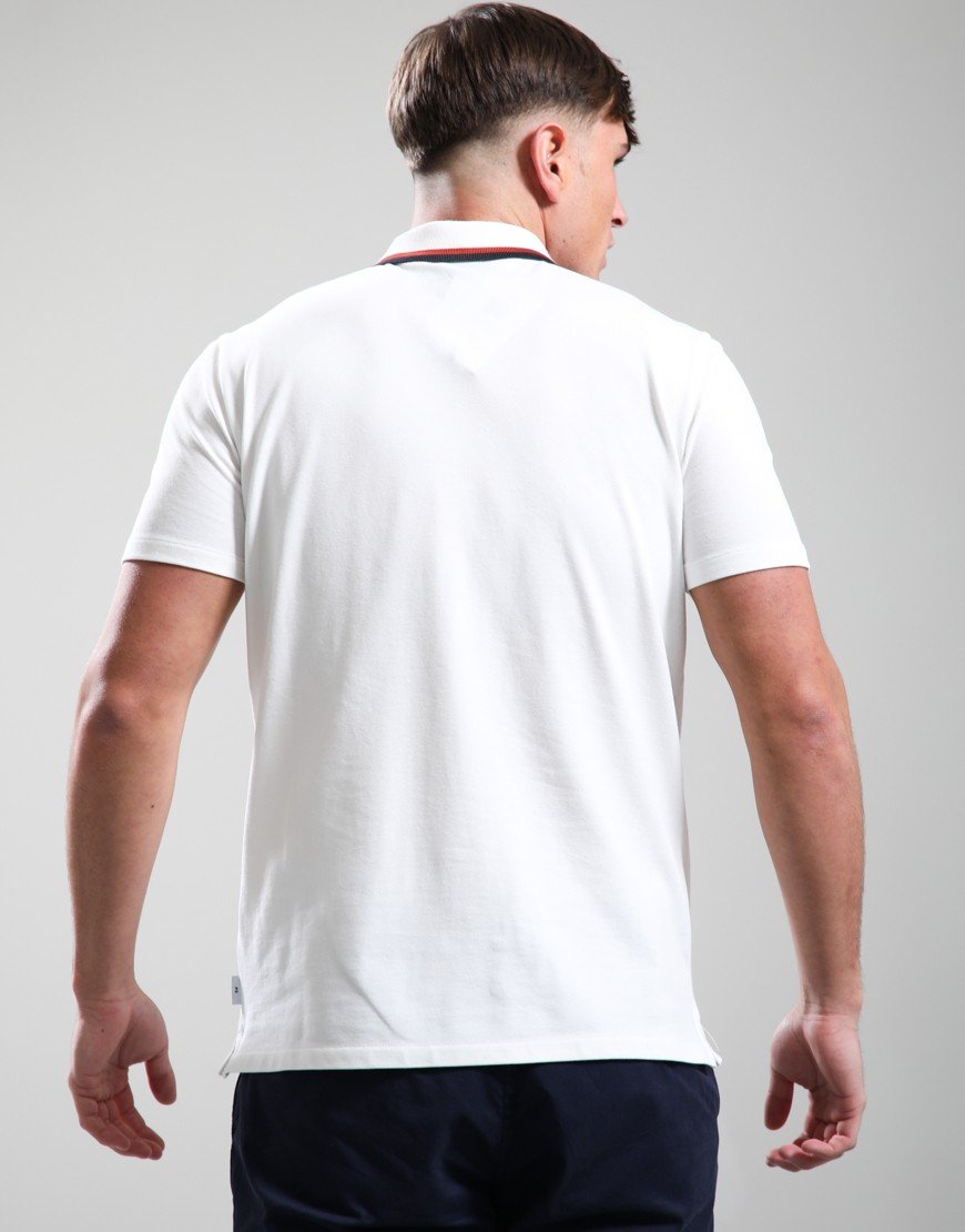 Paul Smith Contrast Tipping Zip Polo Shirt White