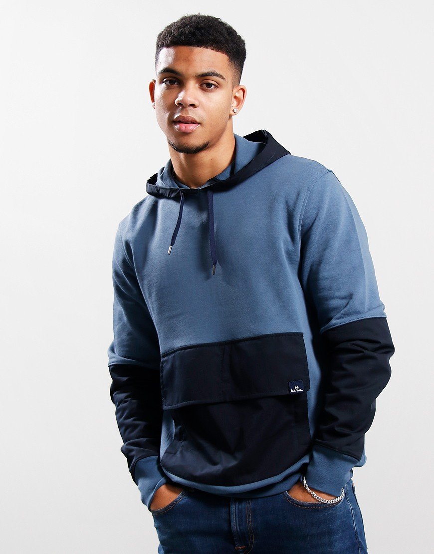 Paul Smith Regular Hoodie Indigo - Terraces Menswear