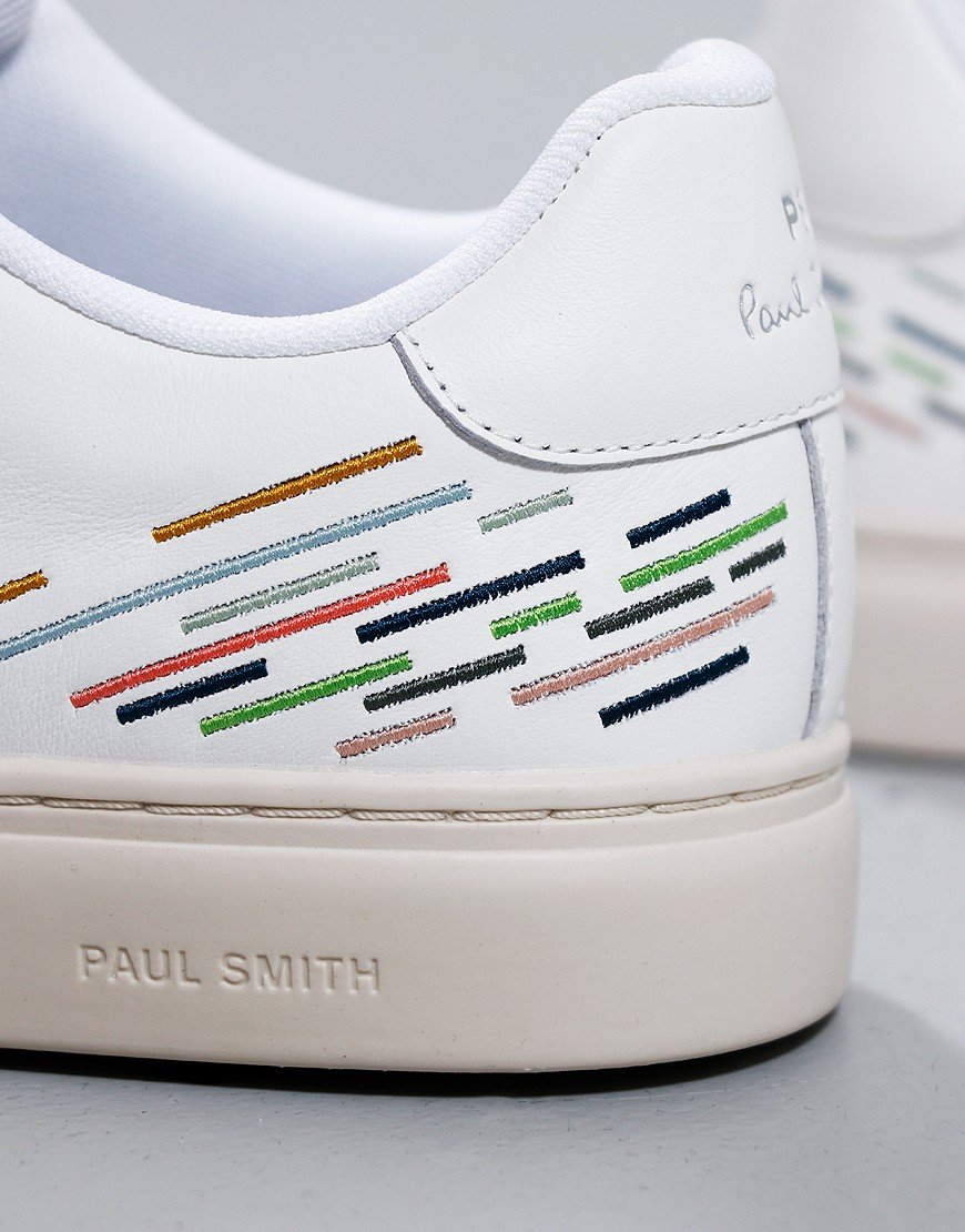 Paul Smith Rex Trainers White Embroidery White Terraces Menswear