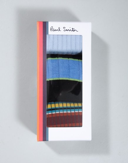 Paul Smith 3 Pack Stripe Mix Socks Multicolour