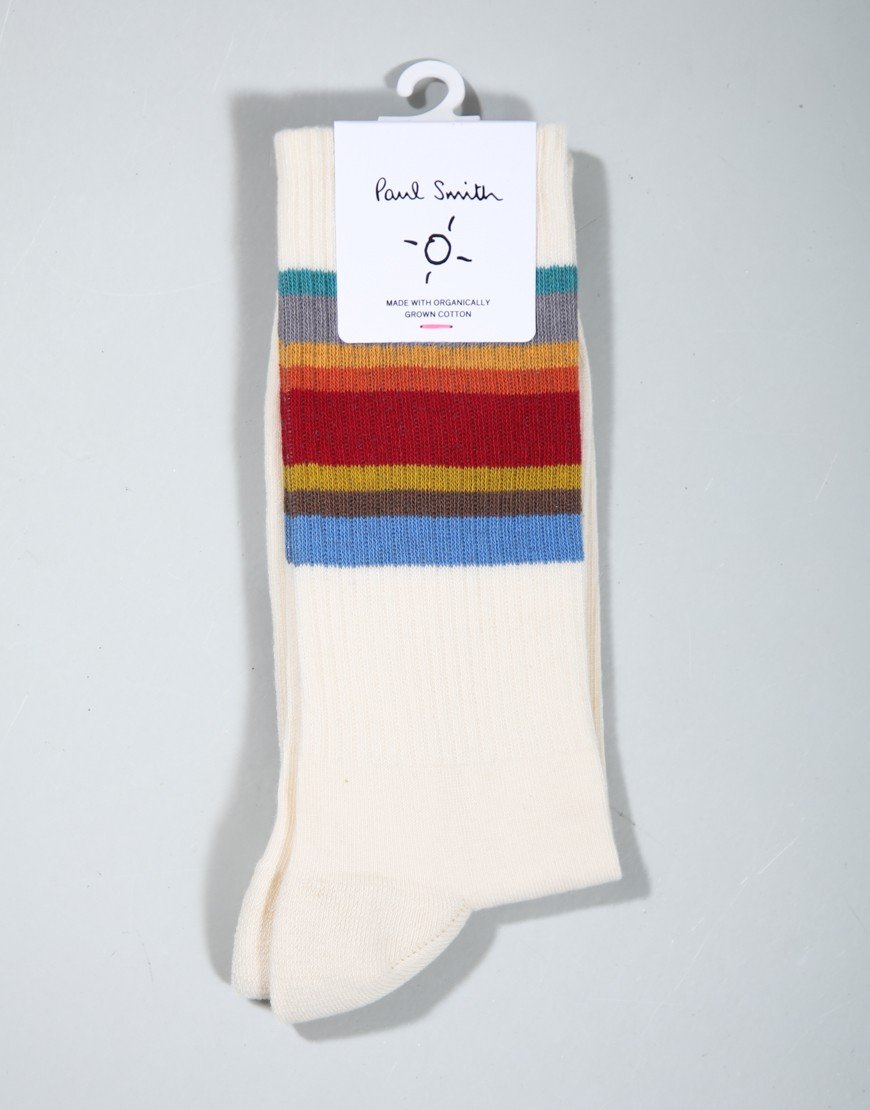 Paul Smith Signature Crew Sport Socks White
