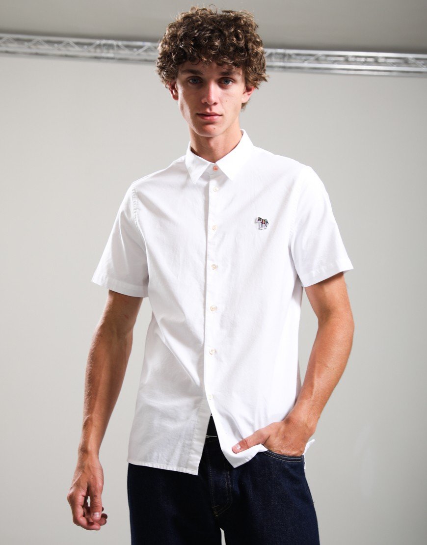 Paul Smith Casual Fit Shirt Zebra Badge 01 White