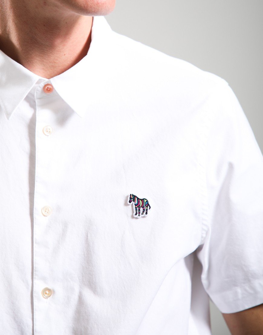 Paul Smith Casual Fit Shirt Zebra Badge 01 White